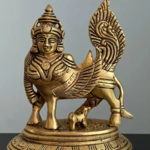 Kamdhenu Cow with calf idol 6.2"